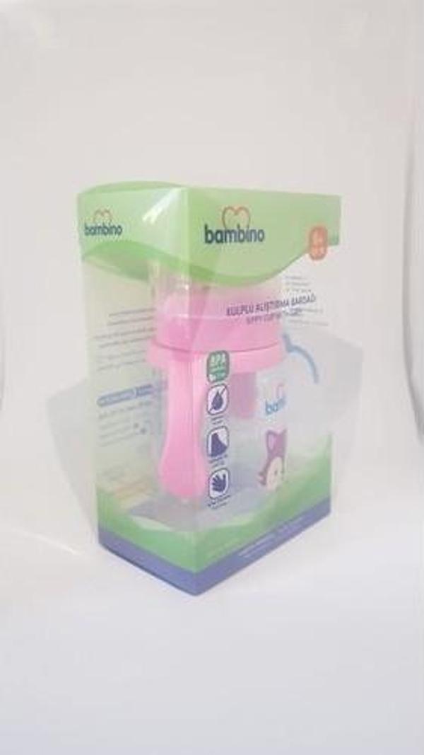 Bambino Kulplu Bardak Pembe 250 ml - Image 1