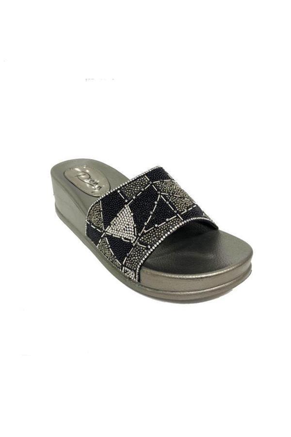 Pienn 20028-001 Anatomik Fashion Taşlı  Kadın Terlik - Image 1