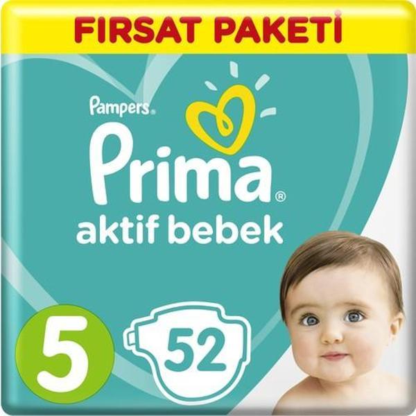 Prima Bebek Bezi Aktif Bebek 5 Beden 52 Adet Junior Fırsat Paketi - Image 1