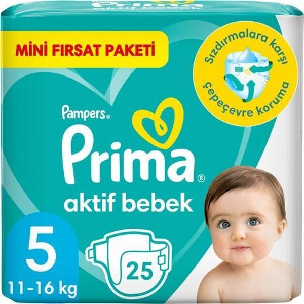 Prima Bebek Bezi Aktif Bebek 5 Numara 25 Adet Standart Paket - Image 1