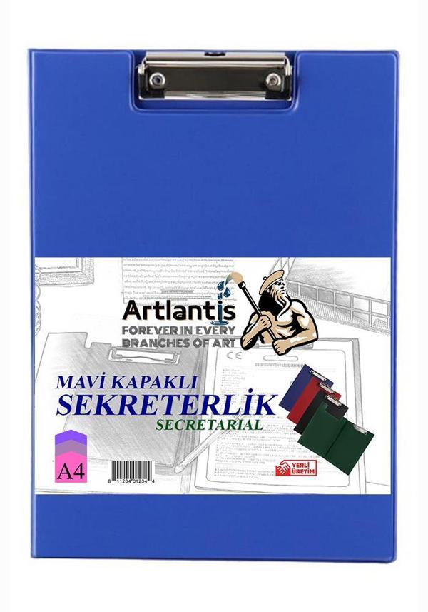 Sekreterlik Kapaklı Mavi A-4 Pvc 1 Adet Okul Büro Ofis Öğrenci - Image 1