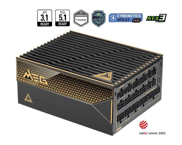 MSI MEG AI1600T PCIE5 1600W 80+ Titanyum Full Modüler Power Supply - Image 1