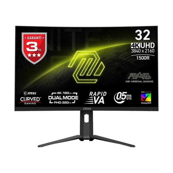 MSI 32 MAG 321CUPDF UHD CURVE 1500R VA 160HZ 0.5MS GTG FREESYNC PREMIUM GAMING MONITOR - Image 1