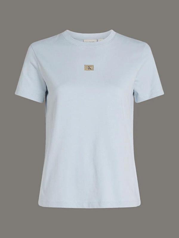 CK Jeans WOVEN LABEL REGULAR TEE Kadın  T-shirt J20J225243-CUI - Image 1