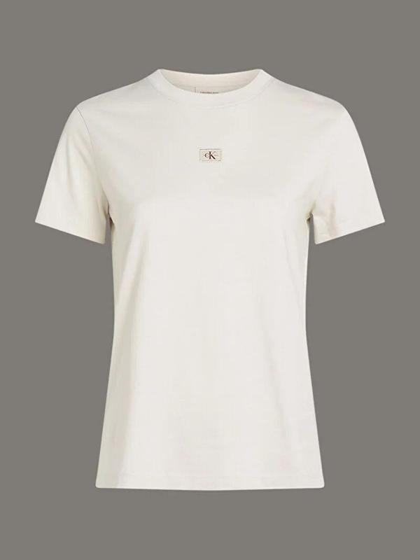 CK Jeans WOVEN LABEL REGULAR TEE Kadın  T-shirt J20J225243-ADA - Image 1
