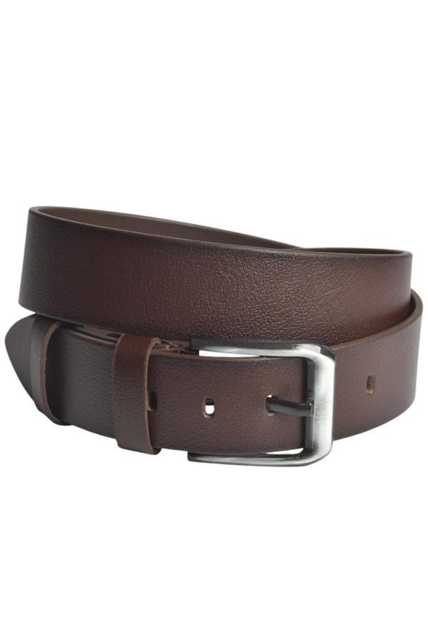 DeepSEA Erkek Kahve %100 Hakiki Deri Spor Kot Kemeri 4,5 cm Kot ve Kanvas Pantolonlara Uygun Kemer 2502634 - Image 1