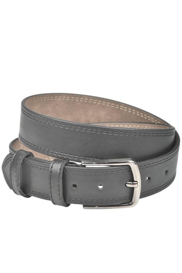 DeepSEA Erkek Siyah 4 cm Yanları Dikişli Suni Deri Spor Kemer 2402642 - Image 1