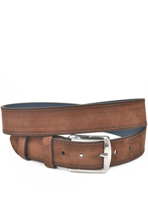 DeepSEA Erkek Kahve 4 cm Eninde Süet Kemer Suni Süet Spor Kemer 2402643 - Image 1
