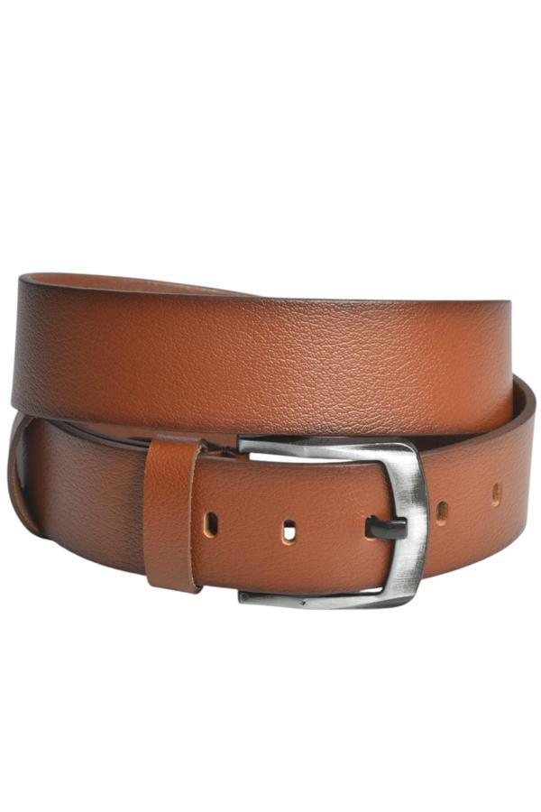 DeepSEA Erkek Taba %100 Hakiki Deri Spor Kot Kemeri 4,5 cm Kot ve Kanvas Pantolonlara Uygun Kemer 2502634 - Image 1