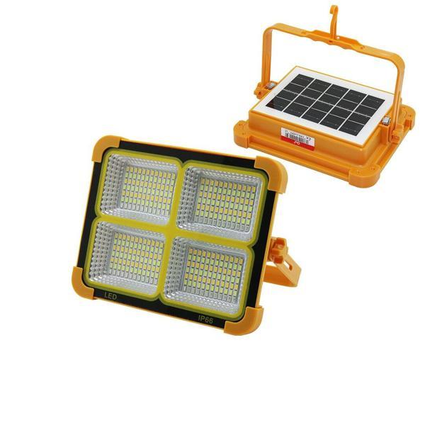 SOLAR LED LİGHT ÇAKARLI SOLAR PROJEKTÖR - POWERBANK KAMP - DIŞ MEKAN GÜNEŞ ENERJİLİ 12000mAh- 84X4=336LED  - Image 1