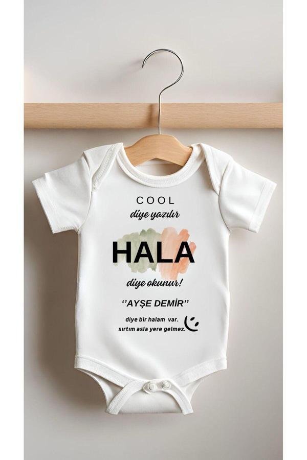 Puppetzzz Cool Diye Yazılı Hala Diye Okunur Baskılı Bebek Body Zıbın - Image 1