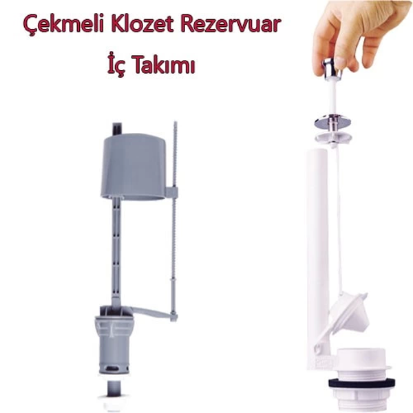 Klozet Sifon Çekmeli Rezervuar İç Takım Su Tasarruflu Seramik - Image 1