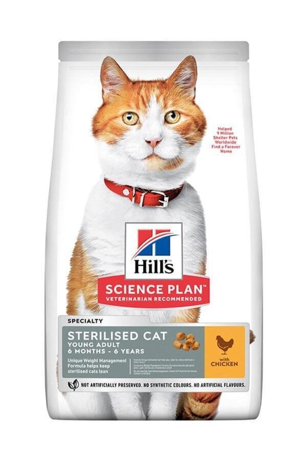 Hills Young Sterilised Tavuklu Kısırlaştırılmış Kedi Maması 10 Kg - Image 1