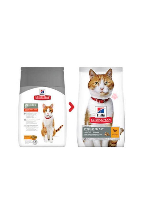 Hills Young Sterilised Tavuklu Kısırlaştırılmış Yetişkin Kedi Maması 10 Kg - Image 1