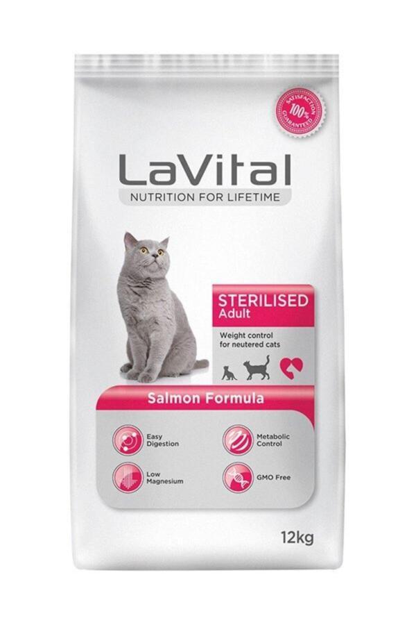 Lavital Sterilised Somonlu Kısırlaştırılmış Kedi Maması 12 Kg - Image 1