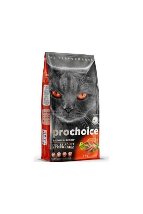 ProChoice 33 Kısırlaştırılmış Somon Karidesli Yetişkin Kedi Maması 2 Kg - Image 1