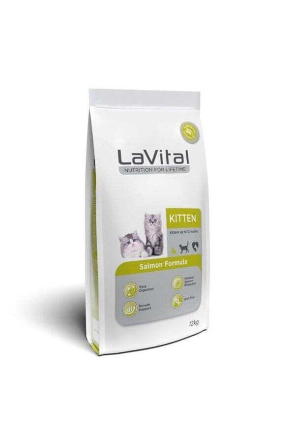 Lavital Kitten Somonlu Yavru Kedi Maması 12 Kg - Image 1