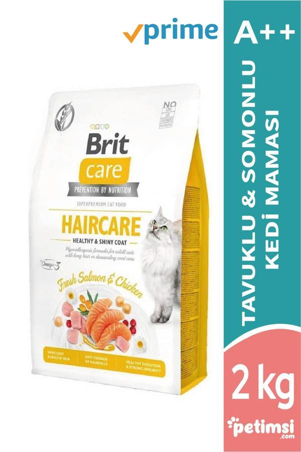 Brit Care Haircare Hypo-allergenic Deri Ve Tüy Sağlığı Için Tahılsız Yetişkin Kedi Maması 2kg - Image 1