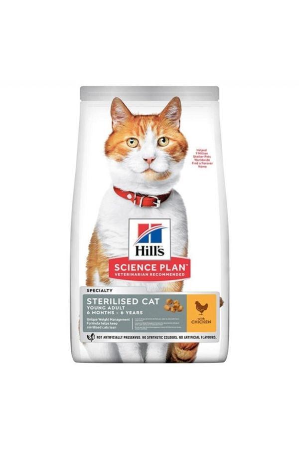 Hills Young Sterilised Tavuklu Kısırlaştırılmış Kedi Maması 10 Kg - Image 1