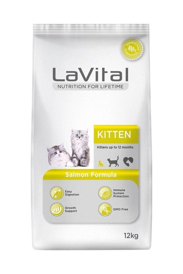 Lavital Kitten Somonlu Yavru Kedi Maması 12 Kg - Image 1