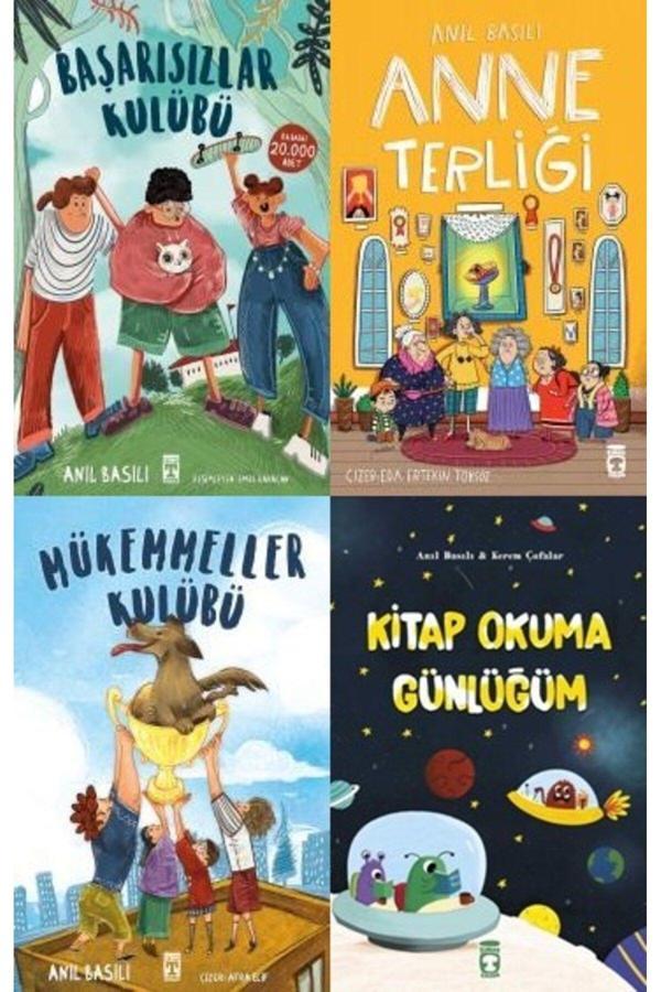 Anıl Basılı 4'lü Okuma Seti - Anne Terliği, Başarısızlar Kulübü, Mükemmeller Kulübü, Kitap Okuma Gün - Timaş Çocuk - Image 1