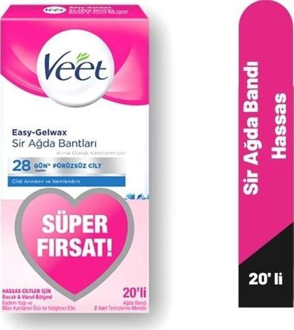 Veet Sir Ağda Bandı Hassas 20 Li - Image 1