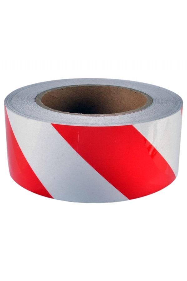 Nef Kırmızı-Beyaz Reflektörlü Bant 5Cm*25M - Image 1
