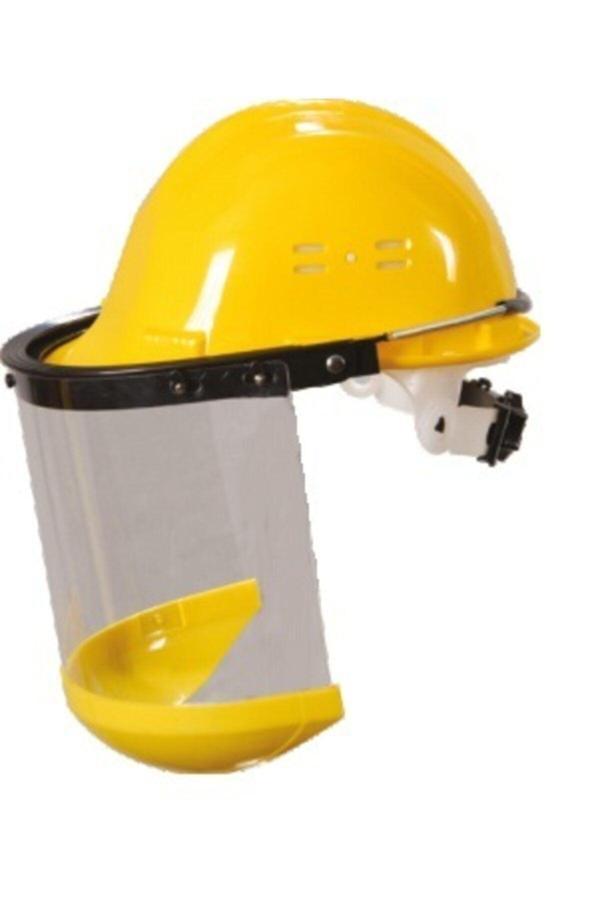 Essafe Vidalı Baret + Şeffaf Siperlik Çene Korumalı - Image 1