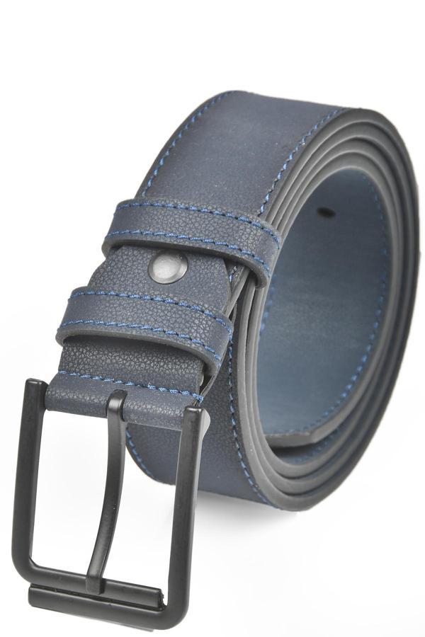 DeepSEA Erkek Lacivert 4 cm Eninde Spor Nubuk Kemer Suni Nubuk Deri Kemer 2402639 - Image 1