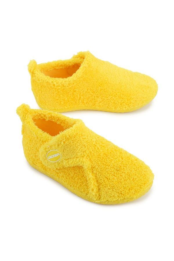 Gezer Kışlık Kız Çocuk Peluşlu Rahat Taban Cırt Cırtlı Ayarlanabilir Ev Okul Kreş Panduf Ayakkabı - Image 1