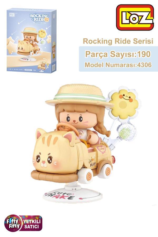 Loz Creative Serisi Sallanan Kahverengi Kedi Modeli 190 Parça Oyuncak Yapım Seti FFLZ-4306 - Image 1