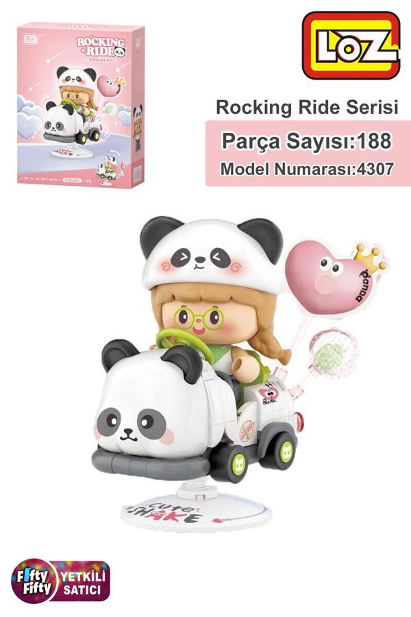 Loz Creative Serisi Sallanan Siyah Beyaz Panda Modeli 188 Parça Oyuncak Yapım Seti FFLZ-4307 - Image 1