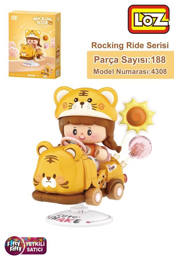 Loz Creative Serisi Sallanan Kahverengi Kaplan Modeli 188 Parça Oyuncak Yapım Seti FFLZ-4308 - Image 1