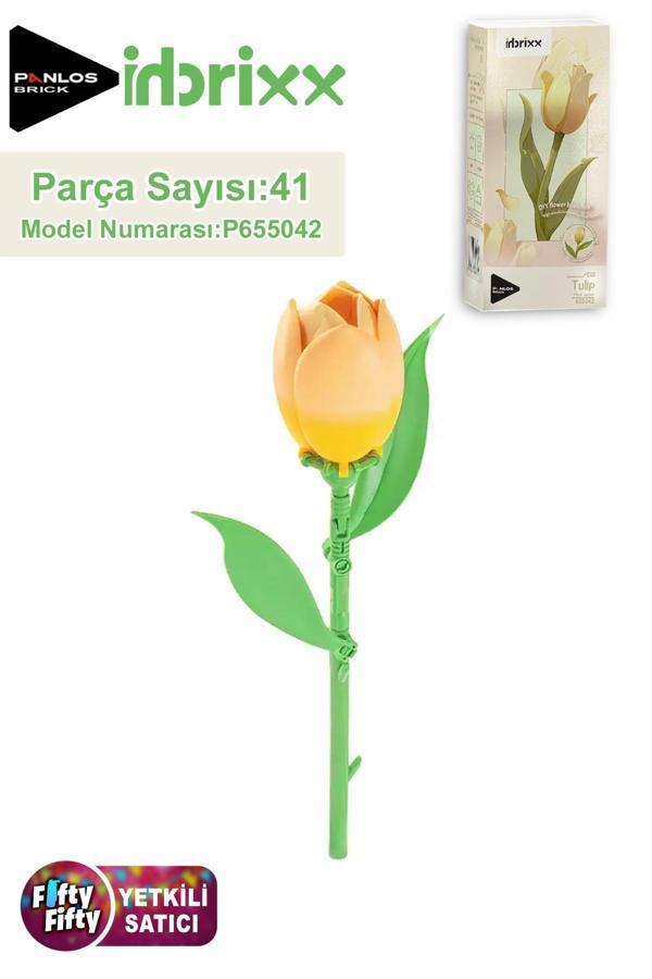 Panlos İnbrixx Serisi Dekoratif ve Koleksiyonluk Lale Çiçek Modeli 41 Parça Yapım Seti -FFP655042 - Image 1