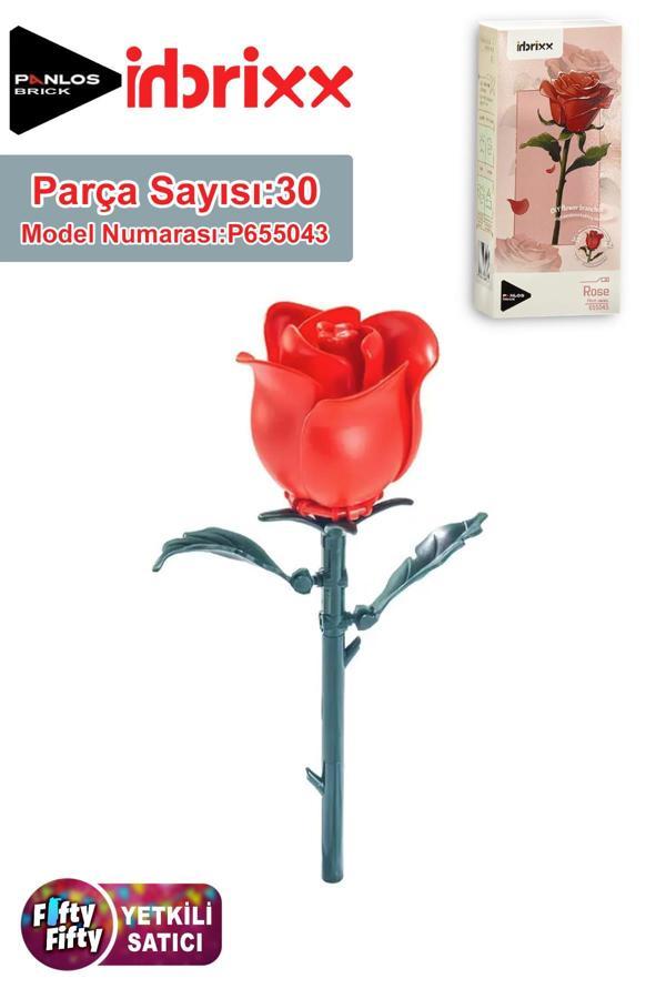 Panlos İnbrixx Serisi Dekoratif ve Koleksiyonluk Gül Çiçek Modeli 30 Parça Yapım Seti -FFPP655043 - Image 1