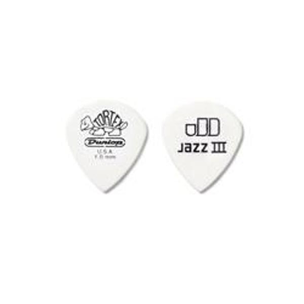 Jim Dunlop Tortex White Jazz III 12li Pena Seti (1.00mm) - Image 1