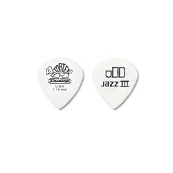 Jim Dunlop Tortex White Jazz III 12li Pena Seti (1.14mm) - Image 1