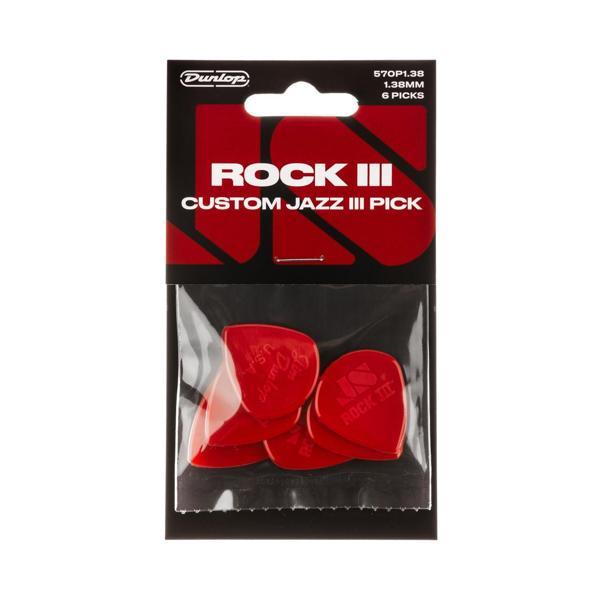 Jim Dunlop 570P138 Rock III Nylon Custom Jazz III Pena (6'lı Paket) - Image 1