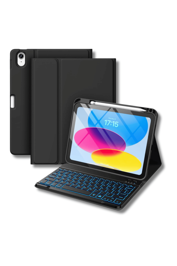 iPad 11. Nesil A16 çipli 2024 2025 Uyumlu Klavyeli Tablet Kılıfı - Image 1