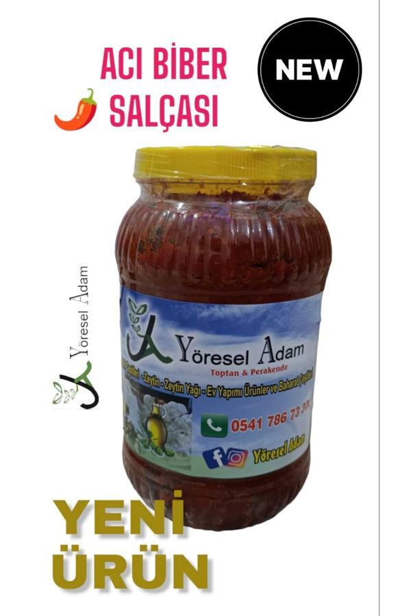 Yöresel Adam Acı Biber Salçasi Ev Yapımı Güneşte Kurutma (5 Kg) - Image 1