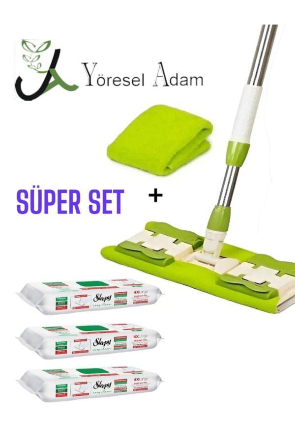 Yöresel Adam Sleepy Mopa Uyumlu Yer Temizlik Havlusu 150 Yaprak Markalı Mop Yedek Bez - Image 1