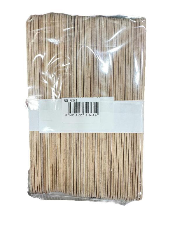 Dil Çubuğu Ahşap Maket Çubukları 2 x 15 Cm. - 50 Adetlik Paket - Image 1