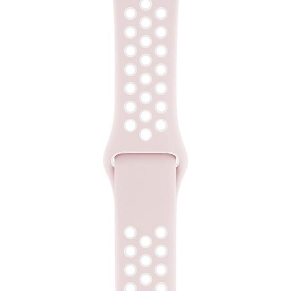 Apple Watch 42-44mm Silikon Kayış - Pudra/Beyaz - Image 1