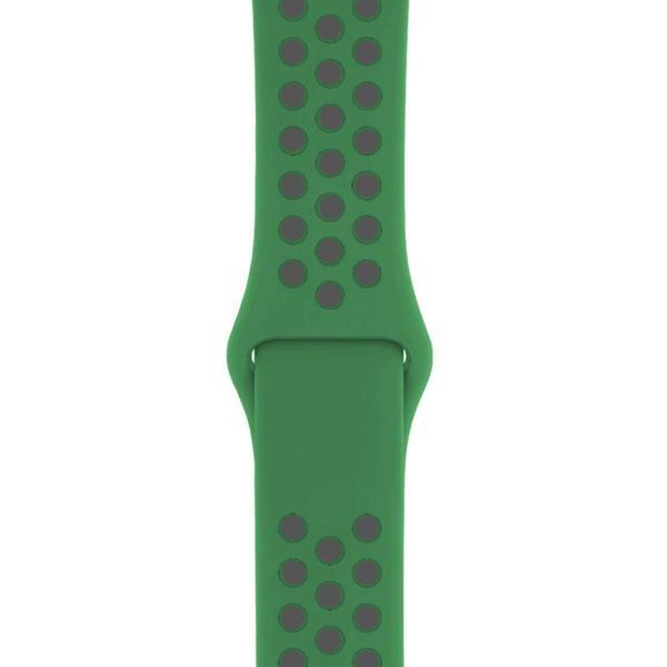 Apple Watch 38-40 mm Silikon Kayış - Koyu Yeşil / Gri - Image 1