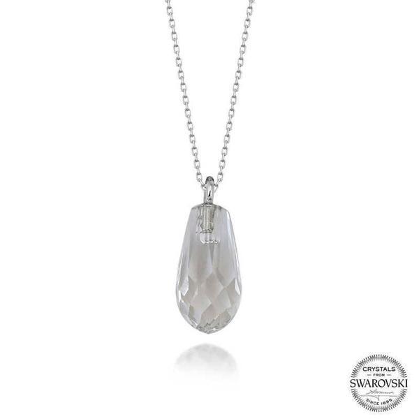 Alsepeteavm Swarovski Crystal Taşlı Drop Kesim Gümüş Kadın Kolye - Image 1