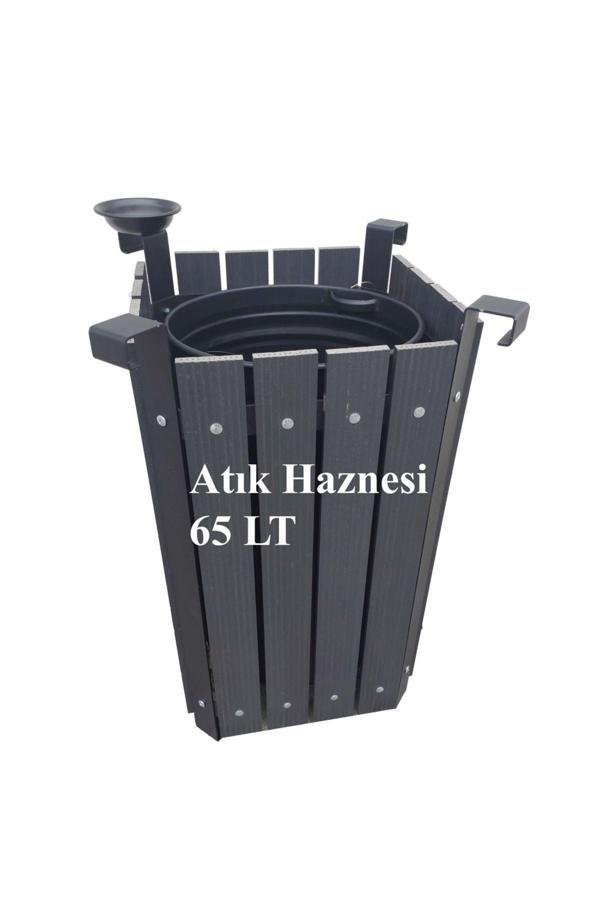 Safirkom Kompozit Çöp Kovası Sç12 Dg 65 Lt Köşeli Antrasit - Image 1
