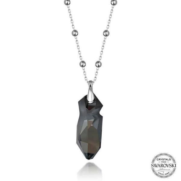 Alsepeteavm Swarovski Crystal Taşlı Top Zincir Gümüş Kadın Kolye - Image 1