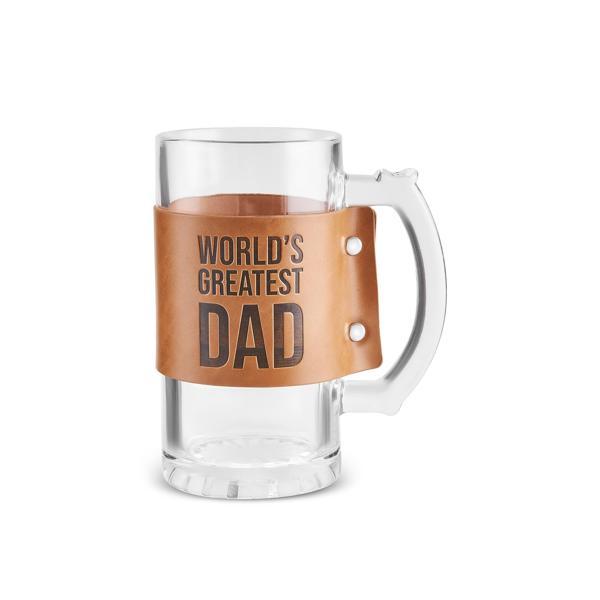 Karaca King Deri Kılıflı Bira Bardağı 500 ml Şeffaf - Image 1