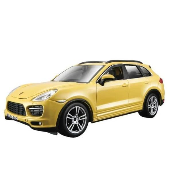 Çocuk Bburago 1:24 Porsche Cayenne Turbo Plus Sarı Model Araba - Image 1