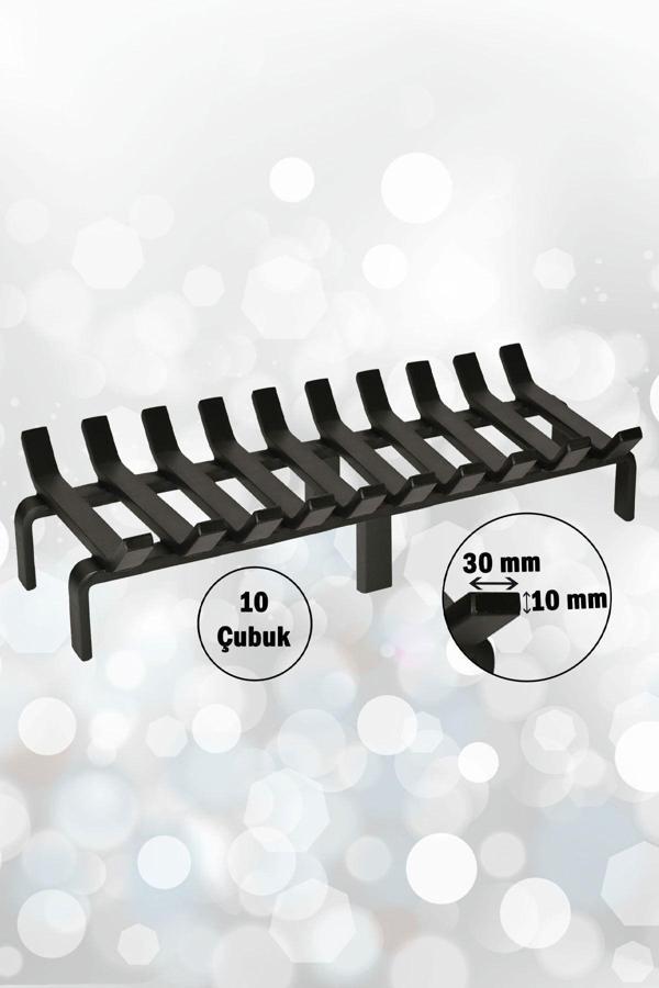 Aktepe Group Şömine Izgarası 10 Çubuklu 60 Cm X 32 Cm Ekstra Dar Gözlü Izgara - Image 1